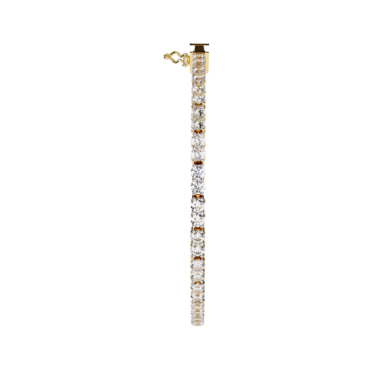 Lab Grown Diamond Bracelet Round Stone (4.05ct) In 14K Gold