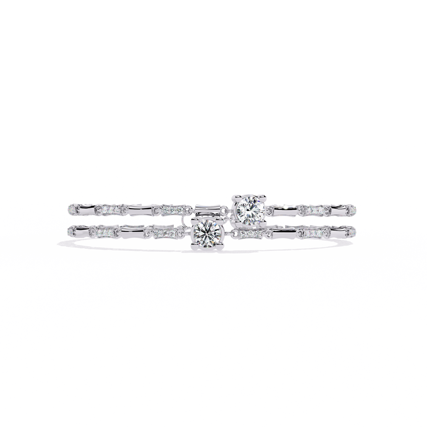 Lab Grown Diamond Bracelet Round Stone (2.22ct) In 14K Gold