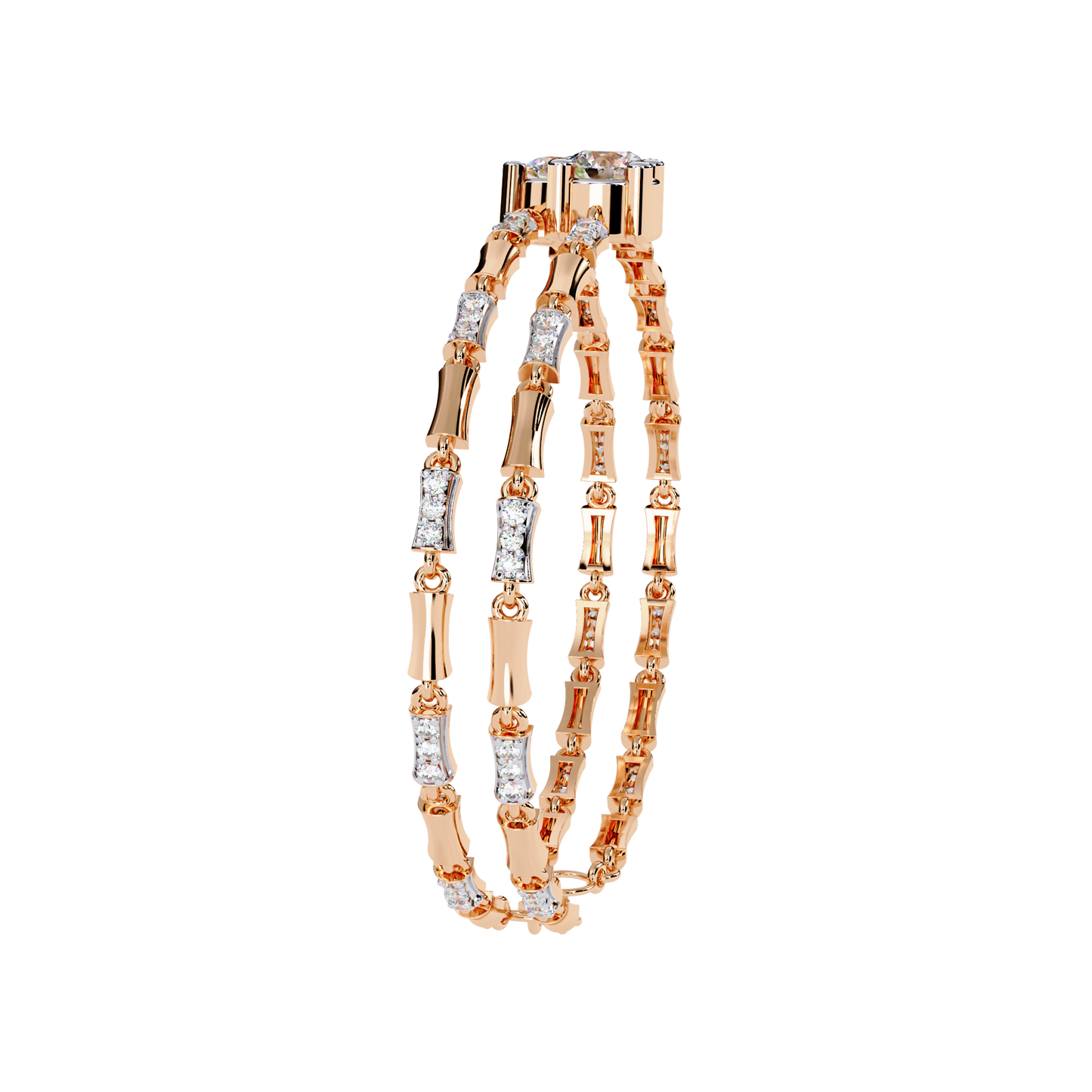 Lab Grown Diamond Bracelet Round Stone (2.22ct) In 14K Gold