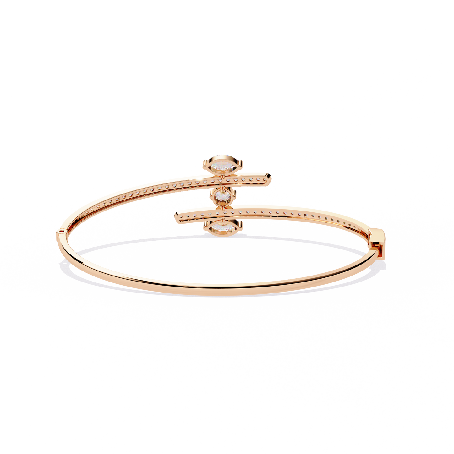 Lab Grown Diamond  Bracelet Marquise Stone (1.58ct) In 14K Gold