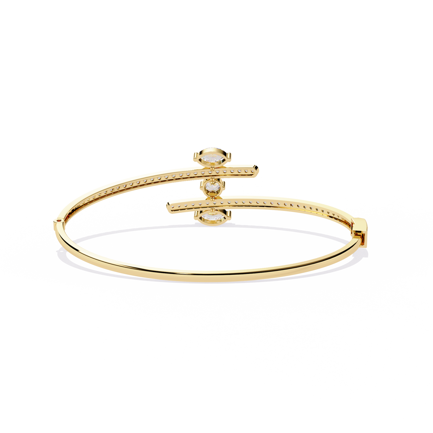 Lab Grown Diamond  Bracelet Marquise Stone (1.58ct) In 14K Gold