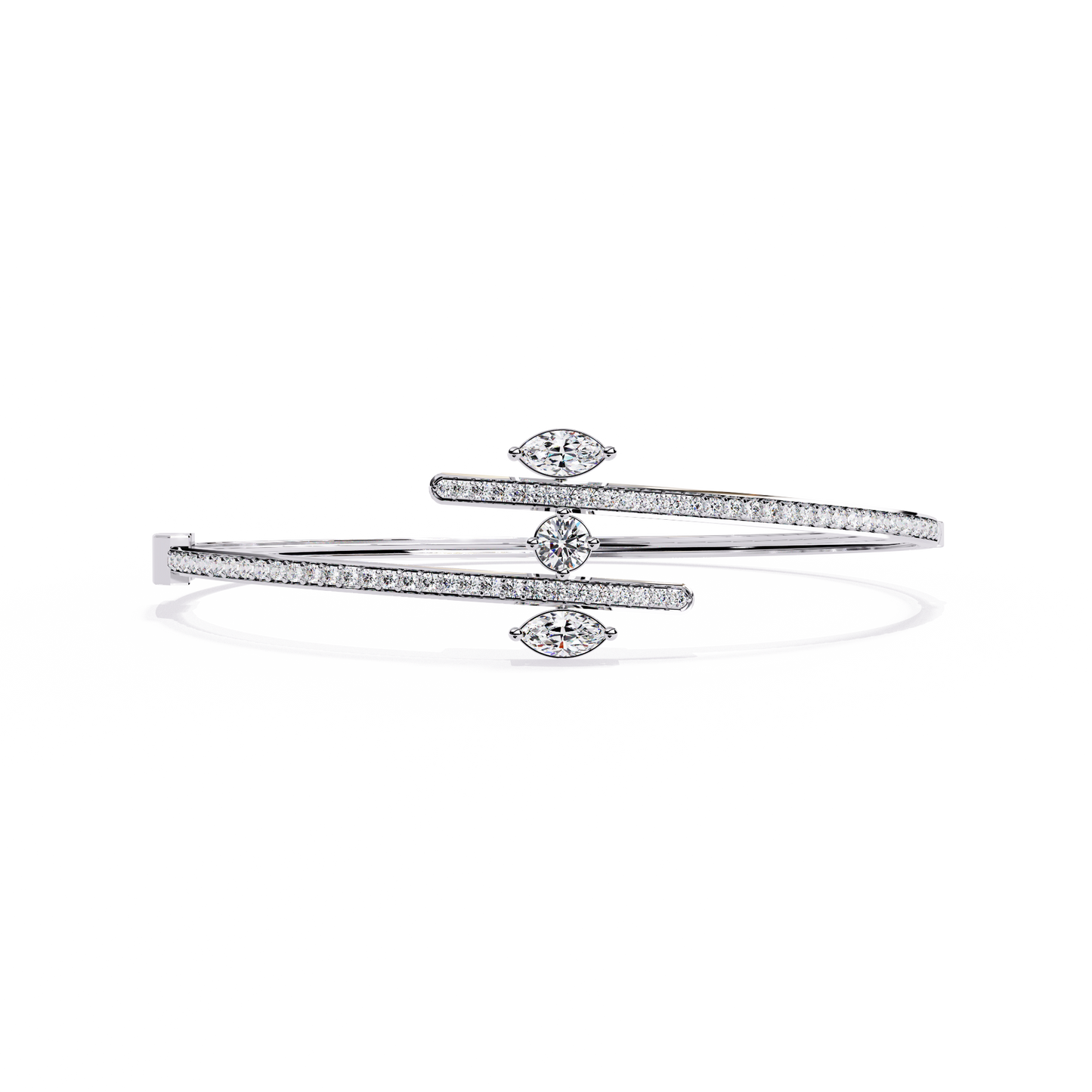 Lab Grown Diamond  Bracelet Marquise Stone (1.58ct) In 14K Gold