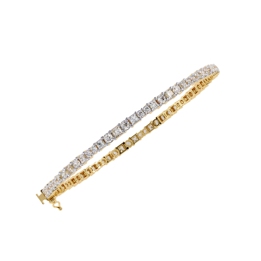 Lab Grown Diamond Bracelet Princess Stone (2.06ct) In 14K Gold
