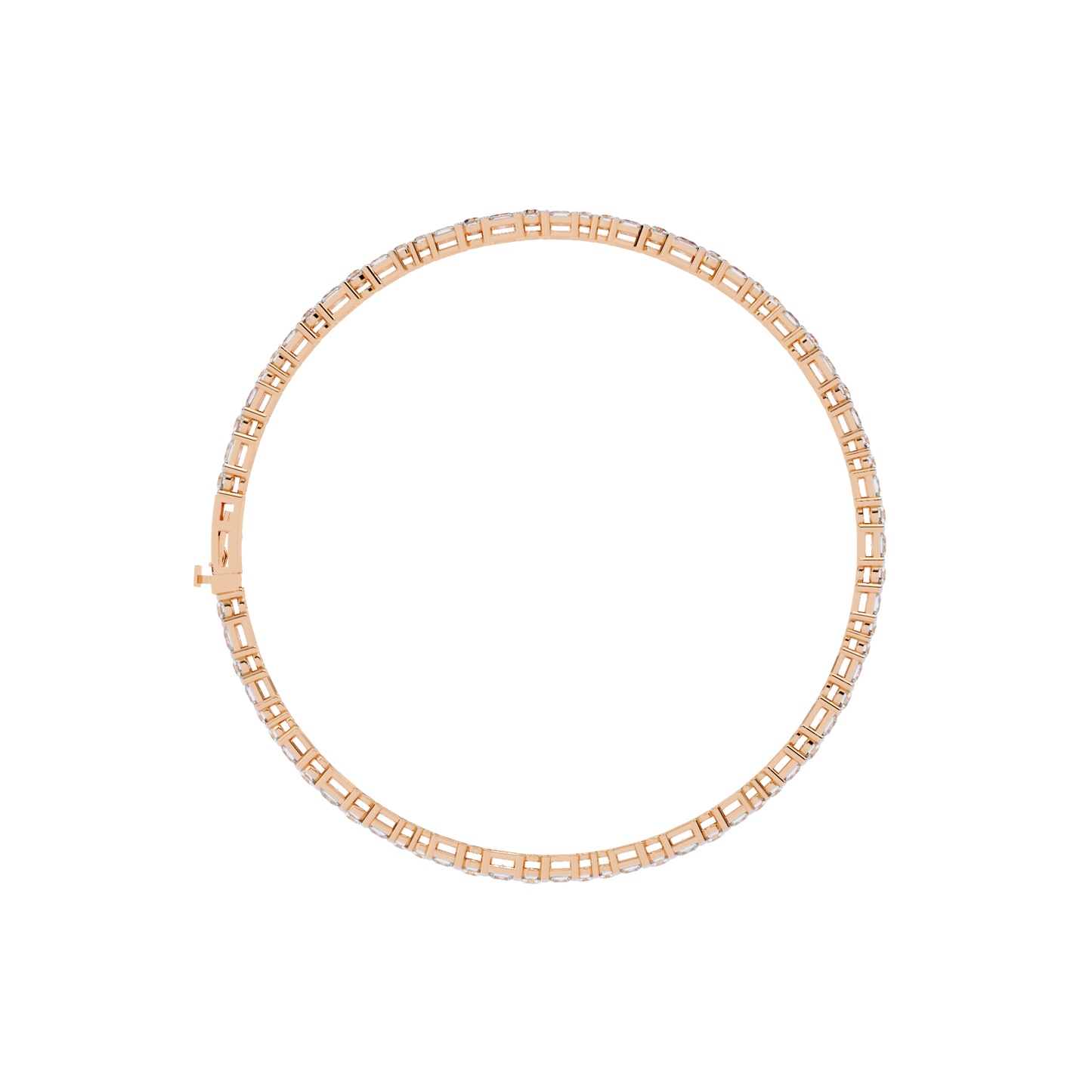 Lab Grown Diamond Bracelet Princess Stone (2.06ct) In 14K Gold