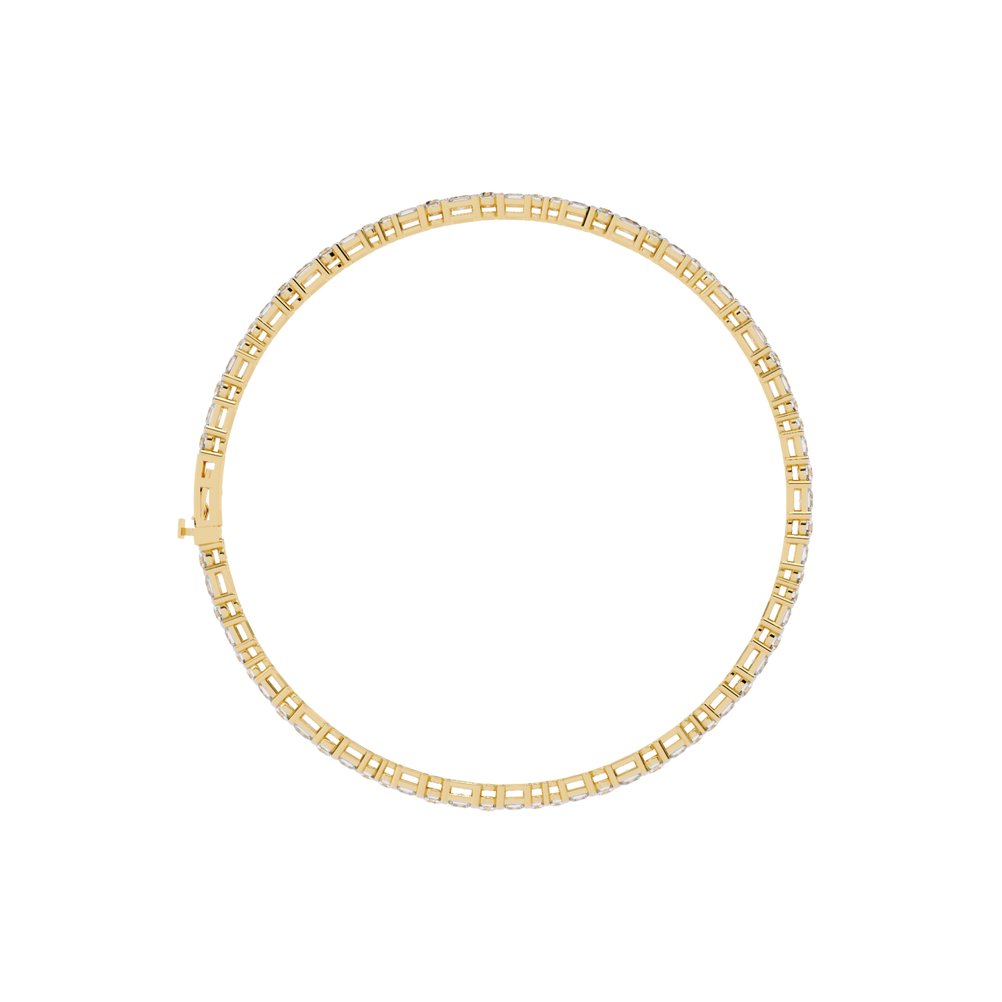 Lab Grown Diamond Bracelet Princess Stone (2.06ct) In 14K Gold