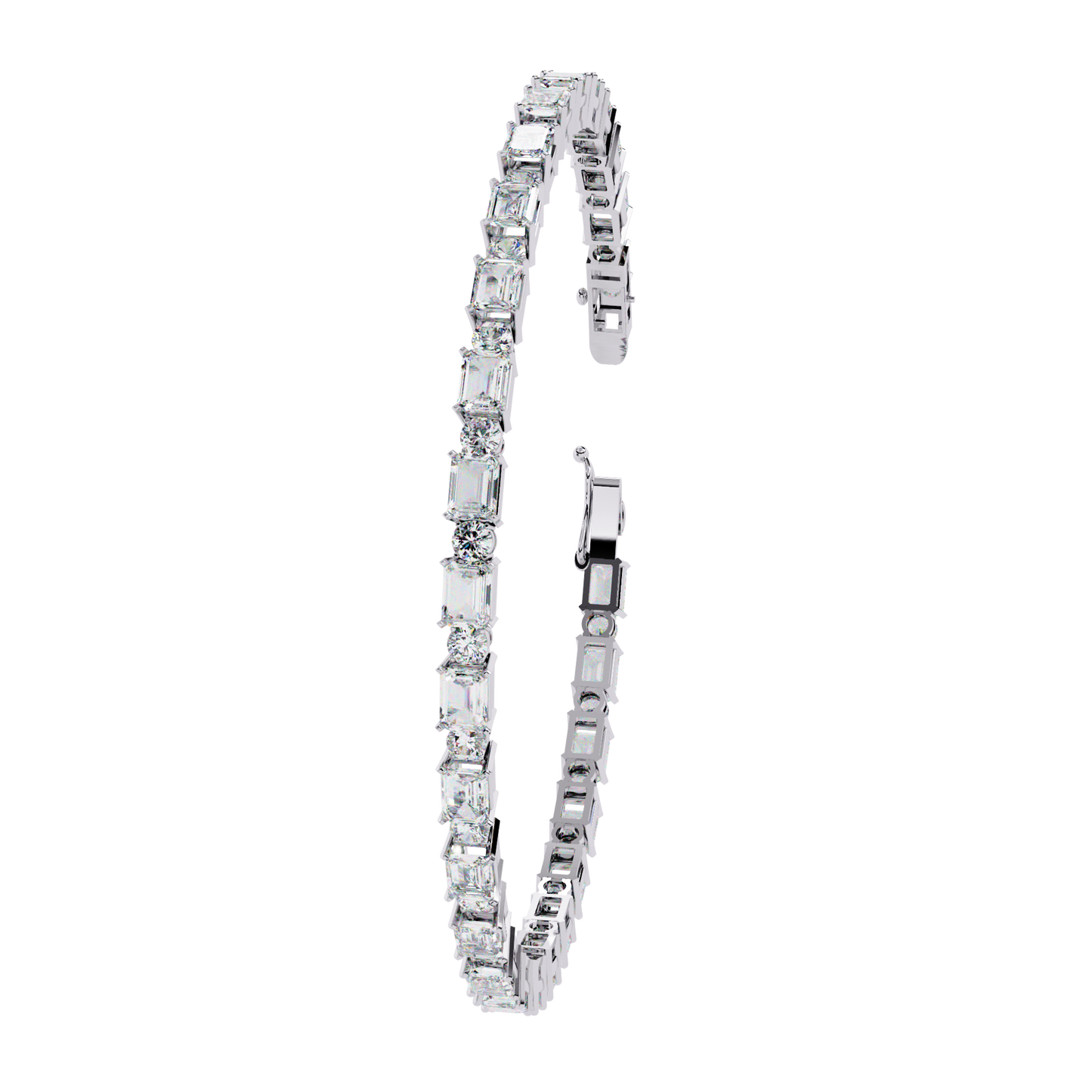 Lab Grown Diamond Bracelet Round Stone (5.10ct) In 14K Gold