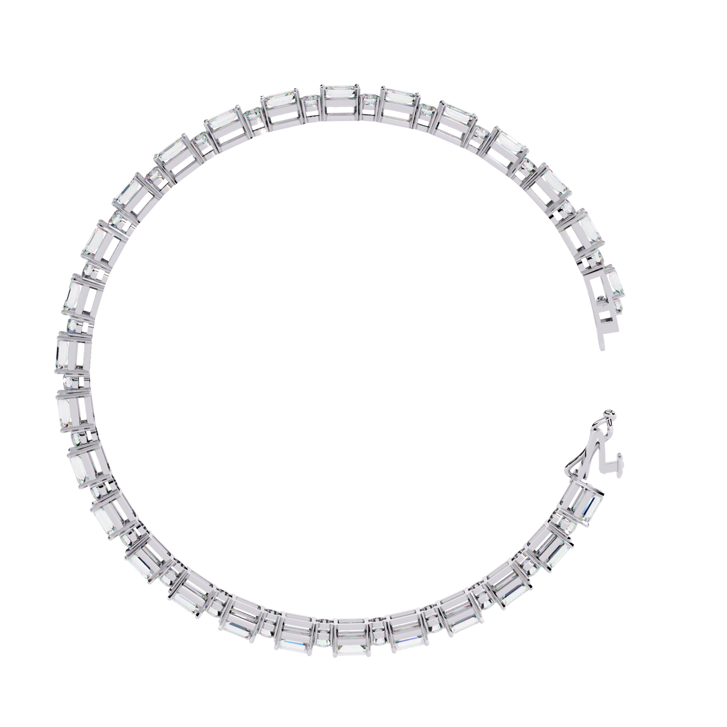 Lab Grown Diamond Bracelet Round Stone (5.10ct) In 14K Gold