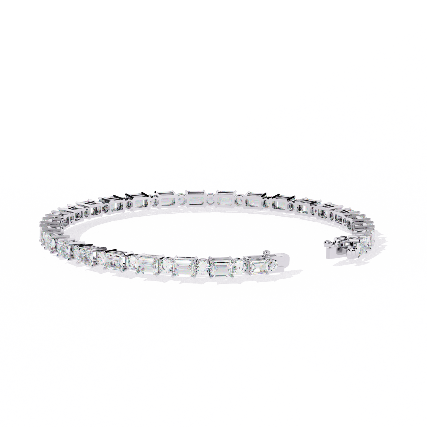 Lab Grown Diamond Bracelet Round Stone (5.10ct) In 14K Gold