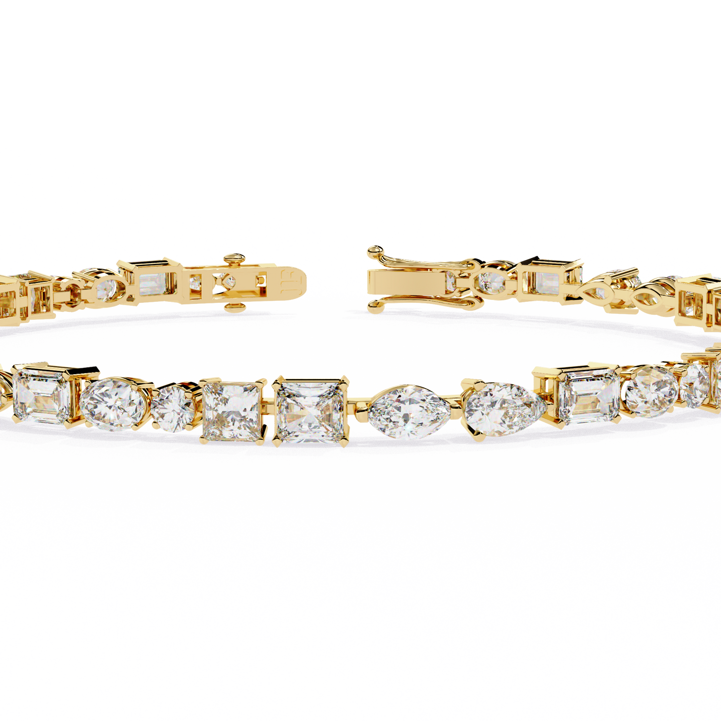 Lab Grown Diamond Bracelet Round Stone (4.51ct) In 14K Gold