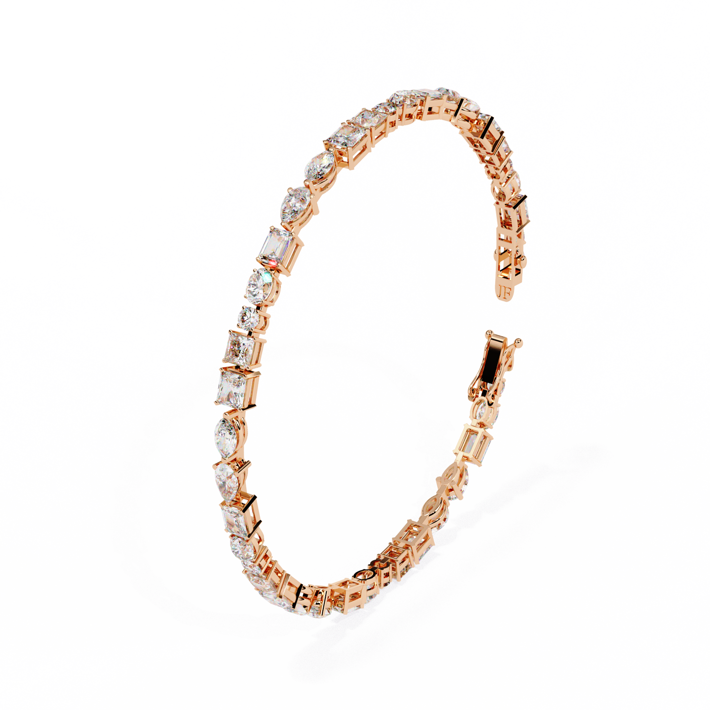 Lab Grown Diamond Bracelet Round Stone (4.51ct) In 14K Gold