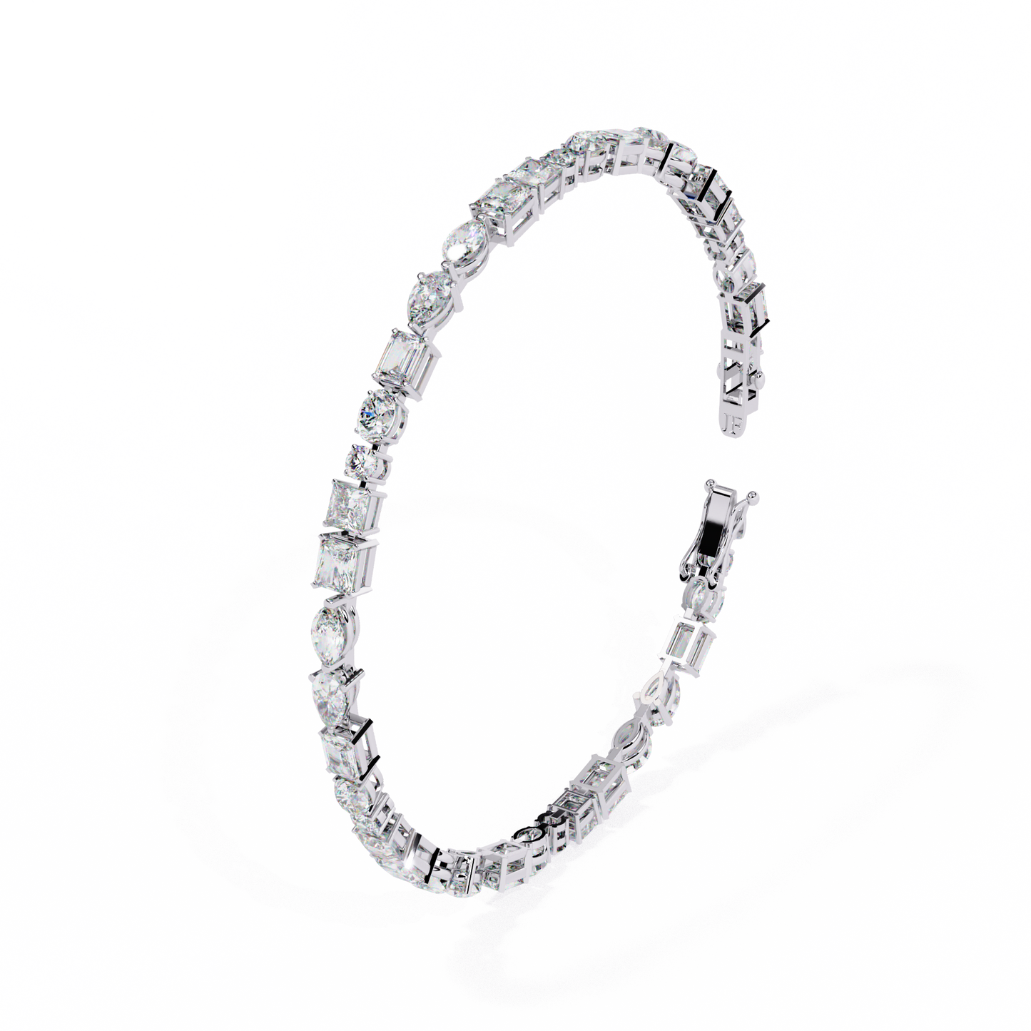 Lab Grown Diamond Bracelet Round Stone (4.51ct) In 14K Gold