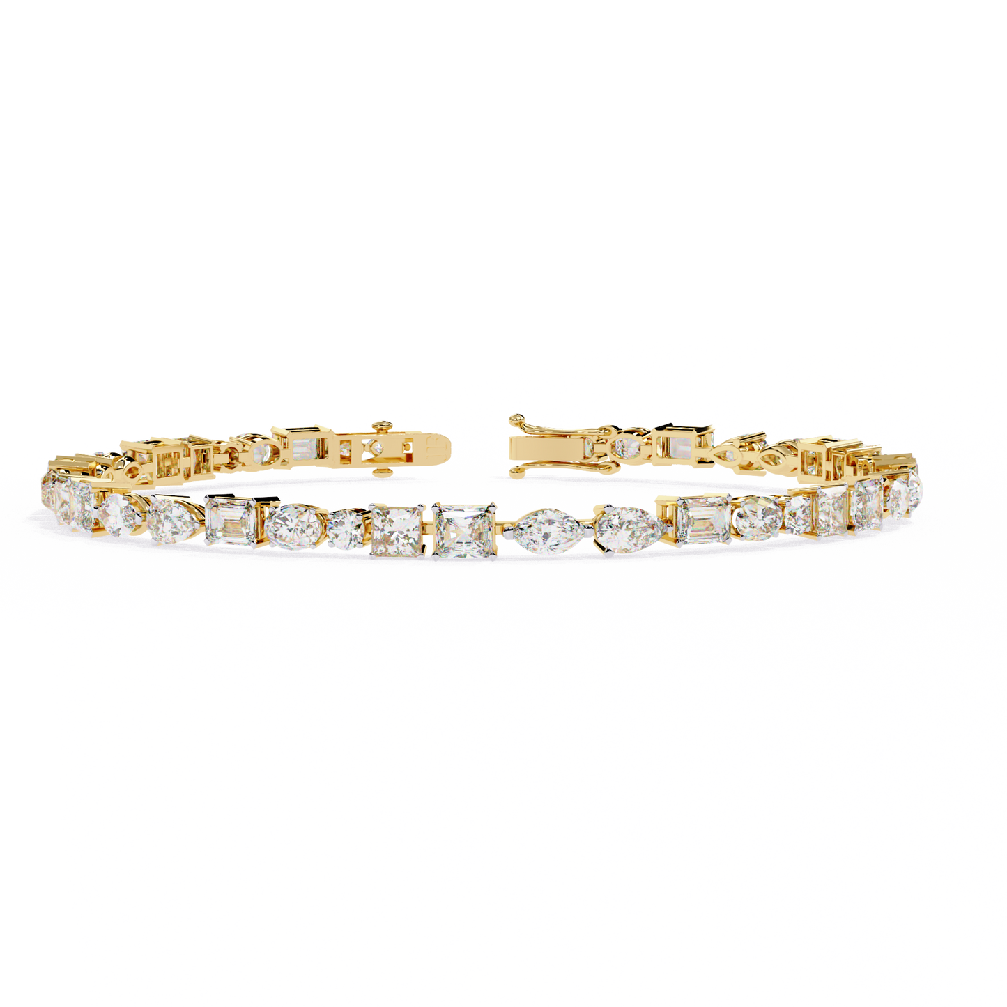 Lab Grown Diamond Bracelet Round Stone (4.51ct) In 14K Gold