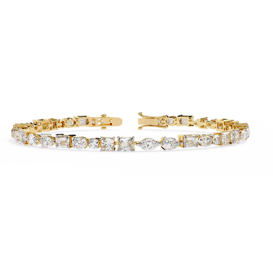 Lab Grown Diamond Bracelet Round Stone (4.51ct) In 14K Gold