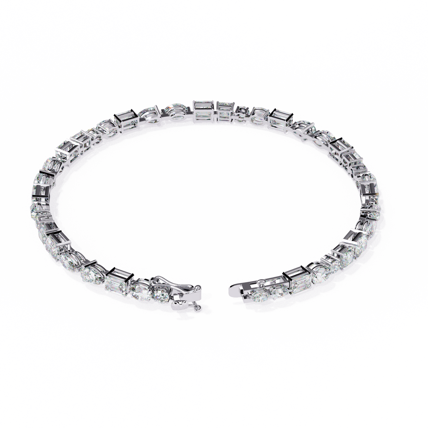 Lab Grown Diamond Bracelet Round Stone (4.51ct) In 14K Gold