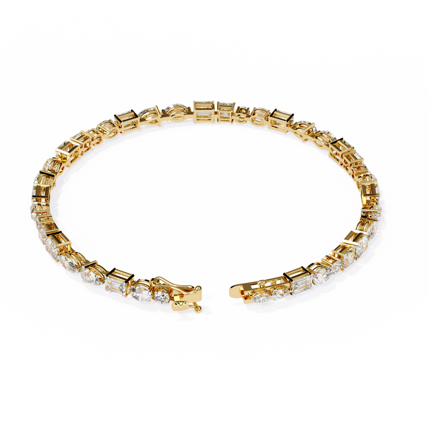 Lab Grown Diamond Bracelet Round Stone (4.51ct) In 14K Gold