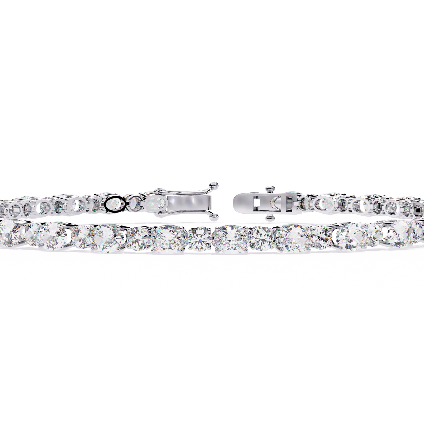 Lab Grown Diamond Bracelet Oval Stone (4.64ct ) In 14K Gold