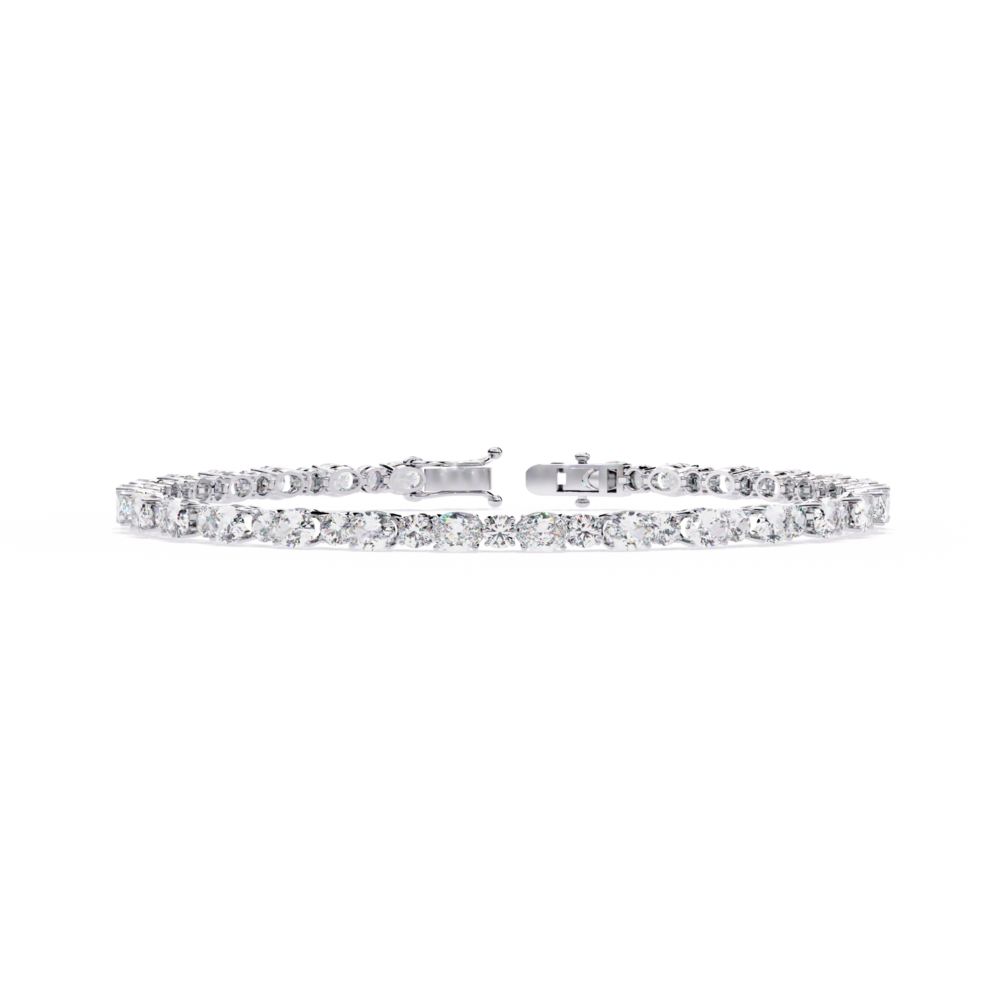 Lab Grown Diamond Bracelet Oval Stone (4.64ct ) In 14K Gold