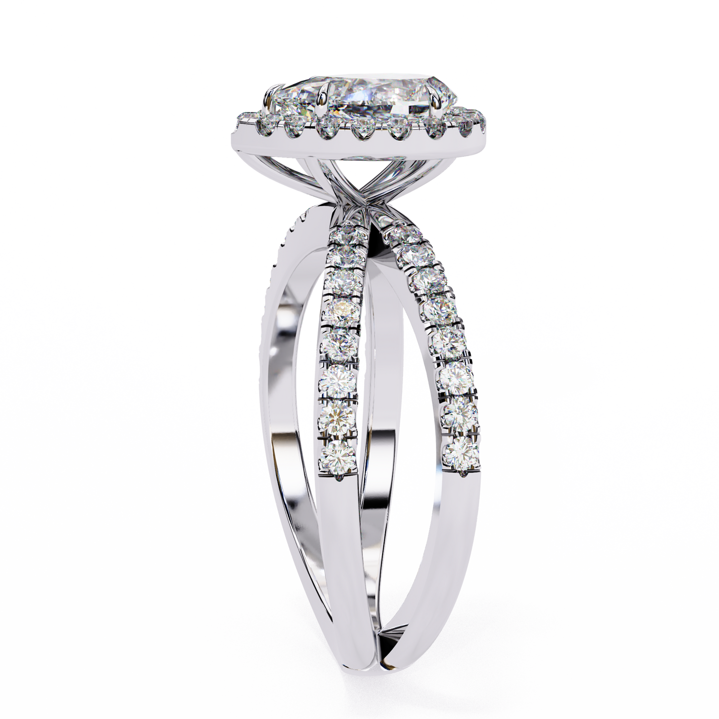 LGD Solitaire Ring Pear Stone (1.70ct) In 14K Gold