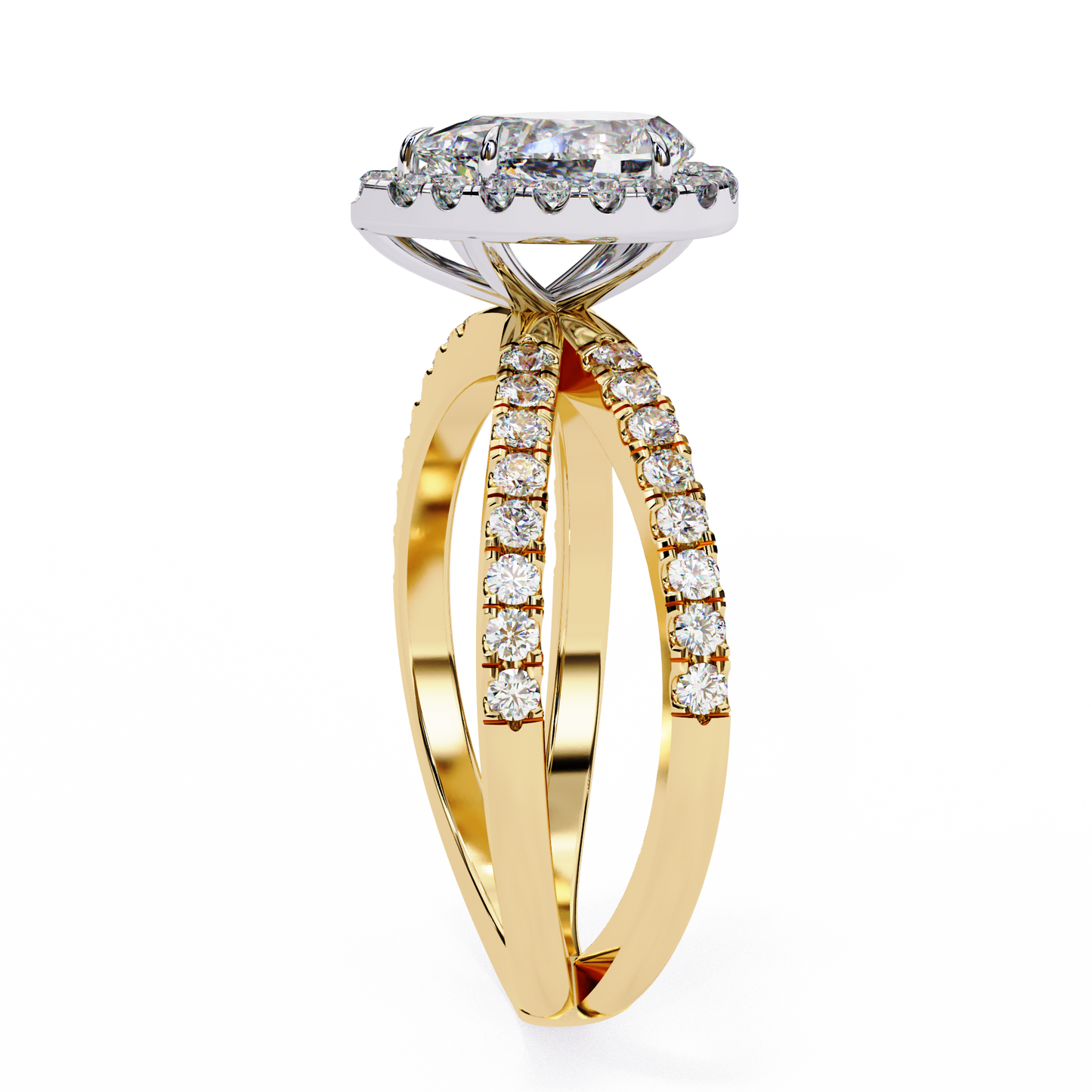 LGD Solitaire Ring Pear Stone (1.70ct) In 14K Gold