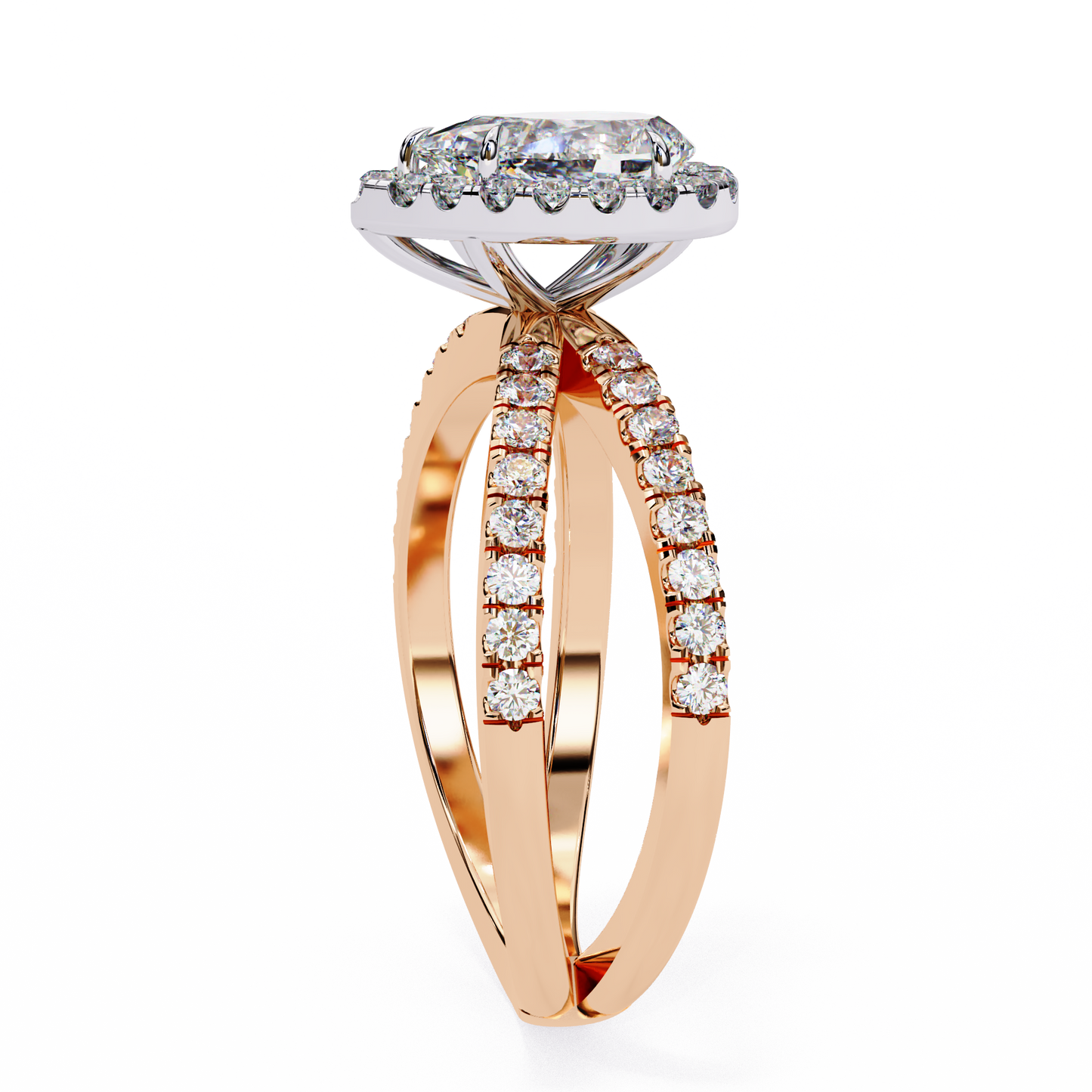 LGD Solitaire Ring Pear Stone (1.70ct) In 14K Gold