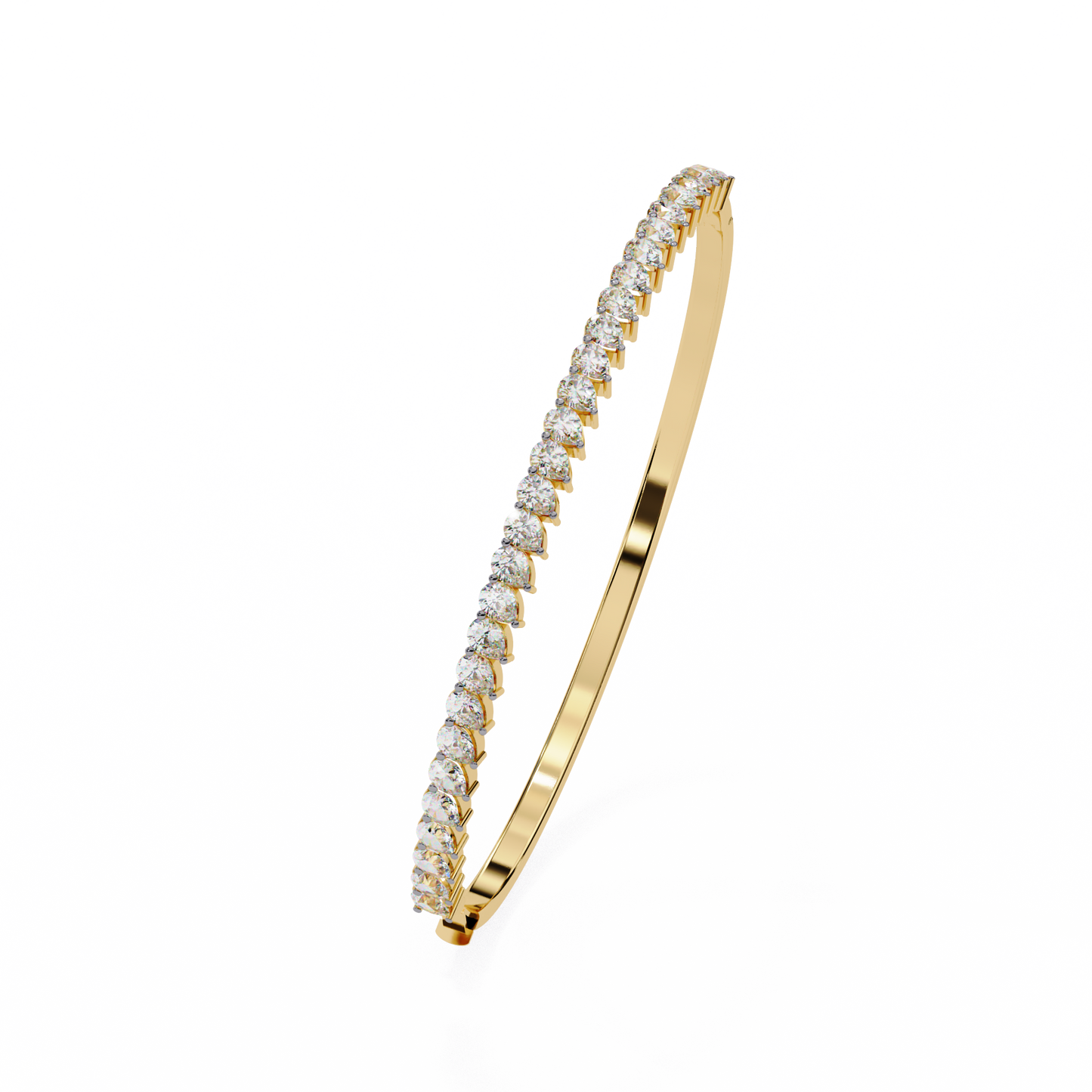 Lab Grown Diamond Bracelet Pear Stone (4.06ct) In 14K Gold