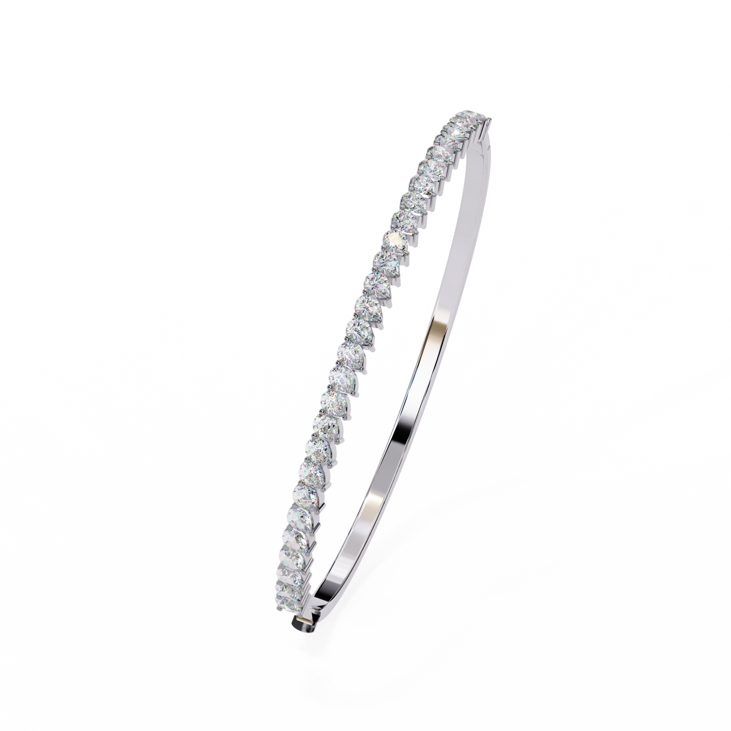 Lab Grown Diamond Bracelet Pear Stone (4.06ct) In 14K Gold