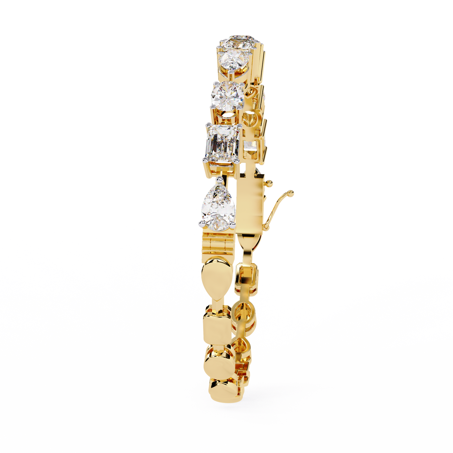 Lab Grown Diamond Bracelet Multi Stone In 14K Gold