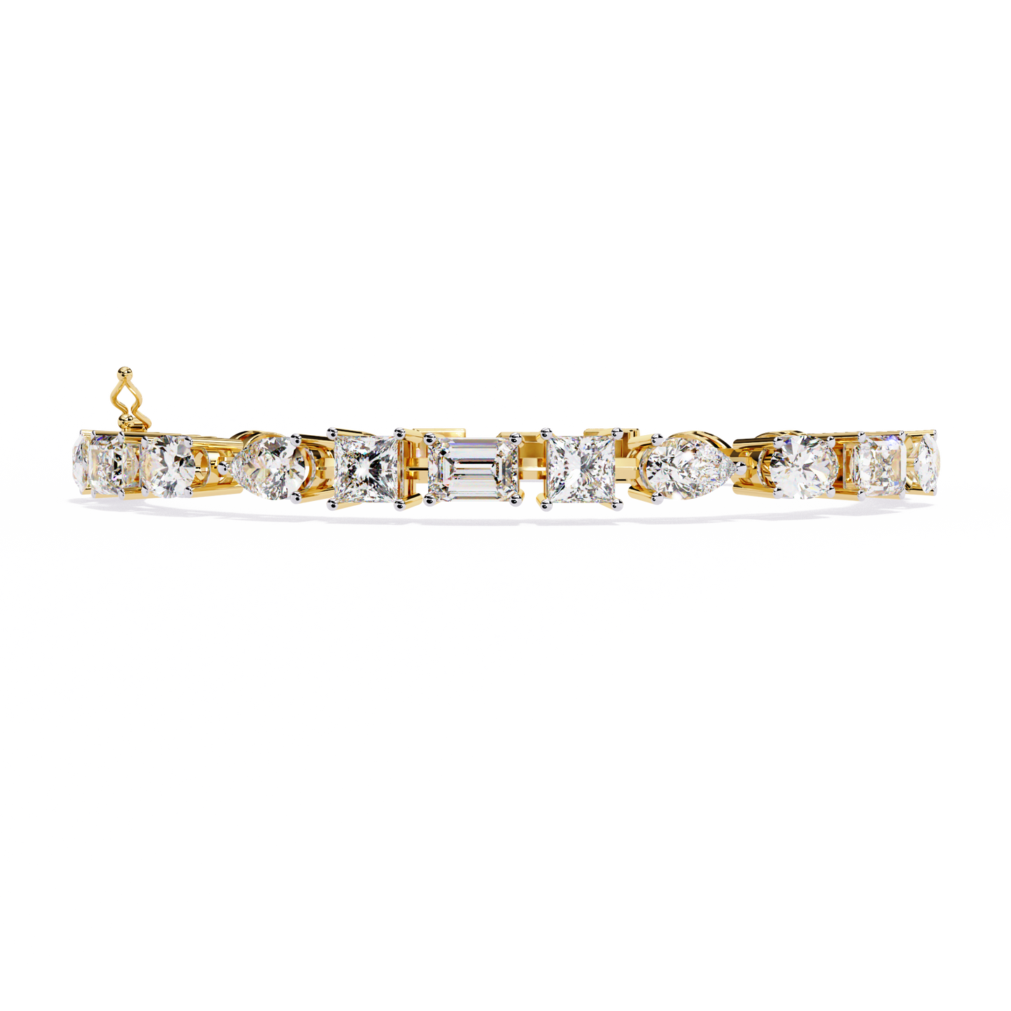Lab Grown Diamond Bracelet Multi Stone In 14K Gold