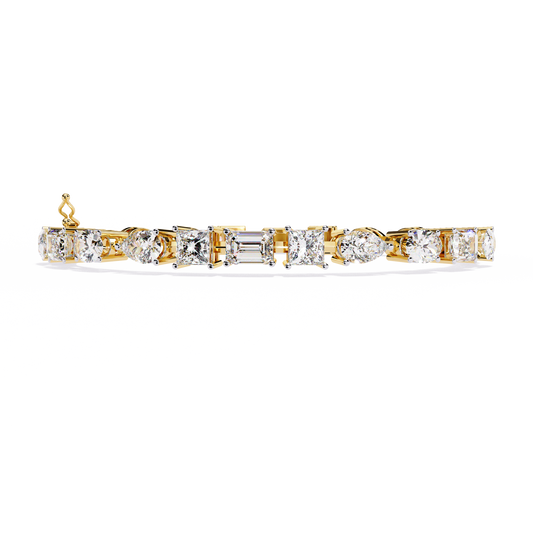Lab Grown Diamond Bracelet Multi Stone In 14K Gold