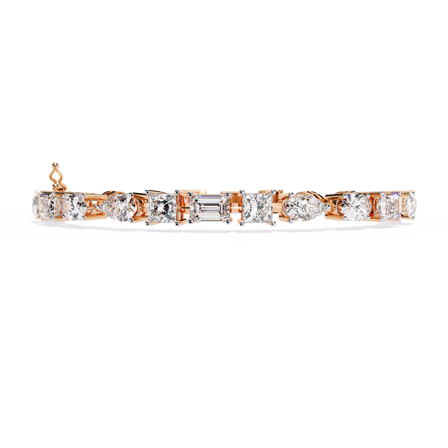 Lab Grown Diamond Bracelet Multi Stone In 14K Gold