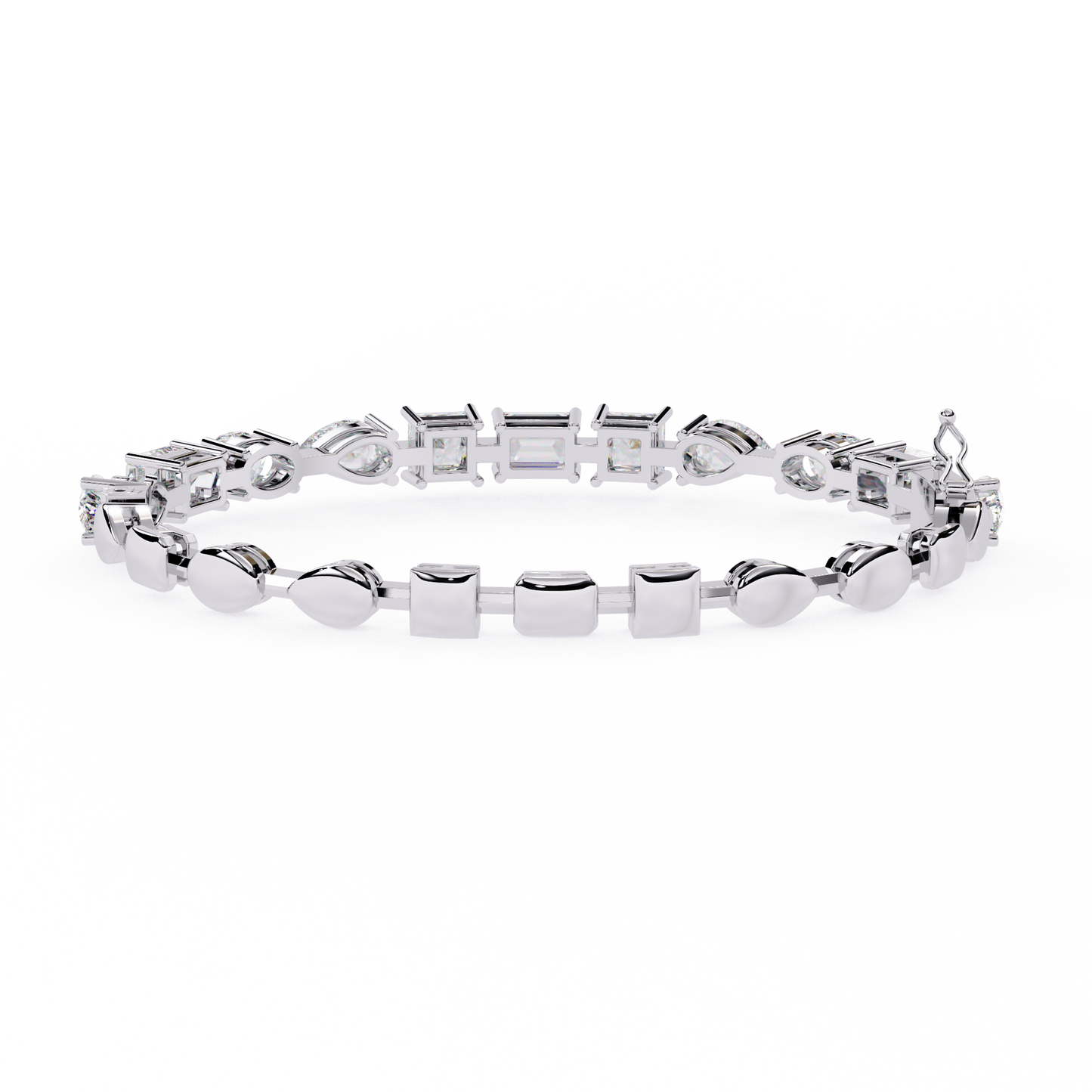 Lab Grown Diamond Bracelet Multi Stone In 14K Gold