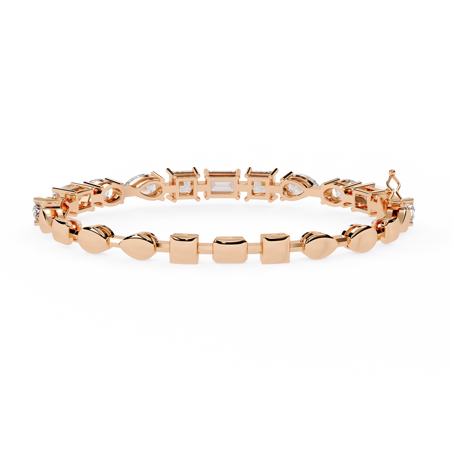 Lab Grown Diamond Bracelet Multi Stone In 14K Gold