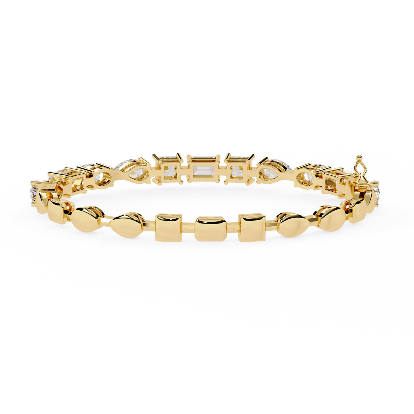 Lab Grown Diamond Bracelet Multi Stone In 14K Gold