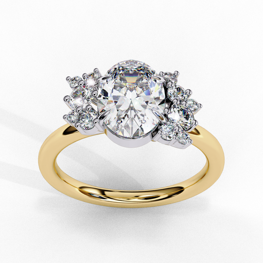 Lab Grown Diamond Solitaire Ring Oval Stone (1.23ct) In 14K Gold