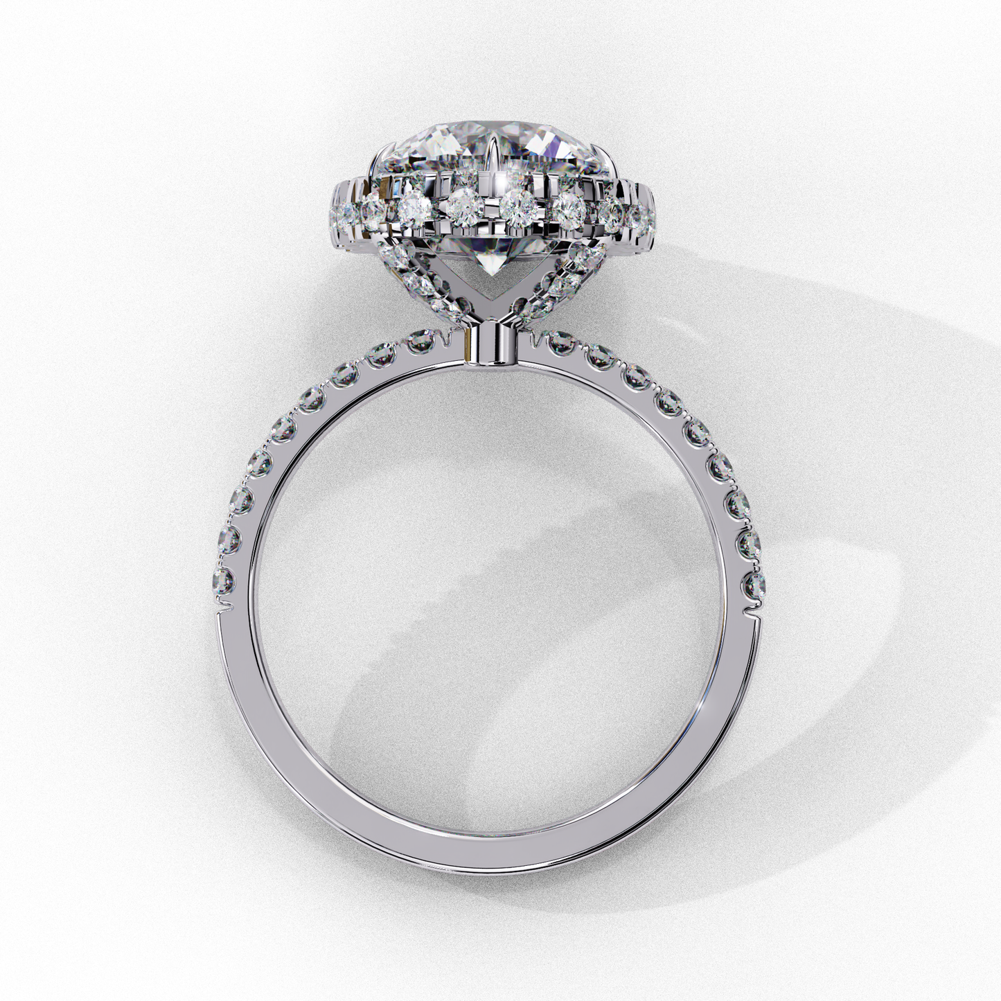 Lab Grown Diamond Solitaire Ring Round Stone (2.90ct) In 14K Gold