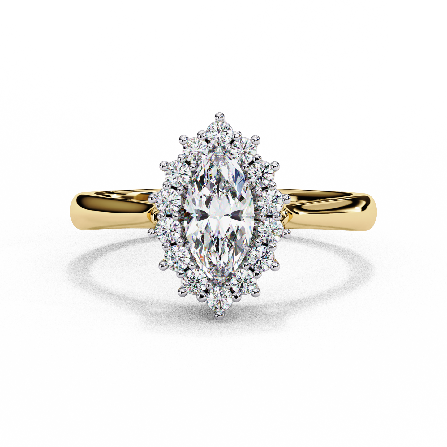 LGD Ring Marquise Stone (0.65ct) In 14K Gold