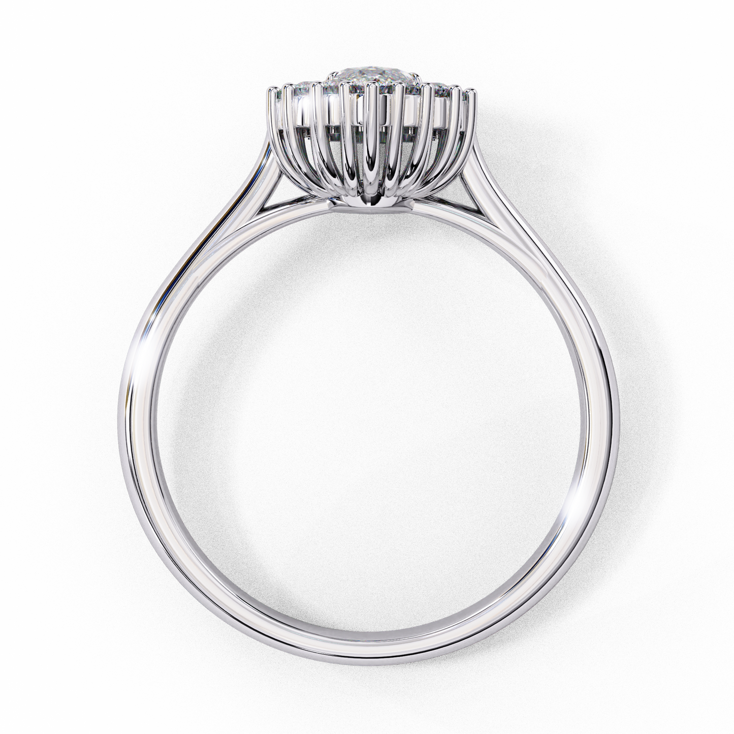LGD Ring Marquise Stone (0.65ct) In 14K Gold