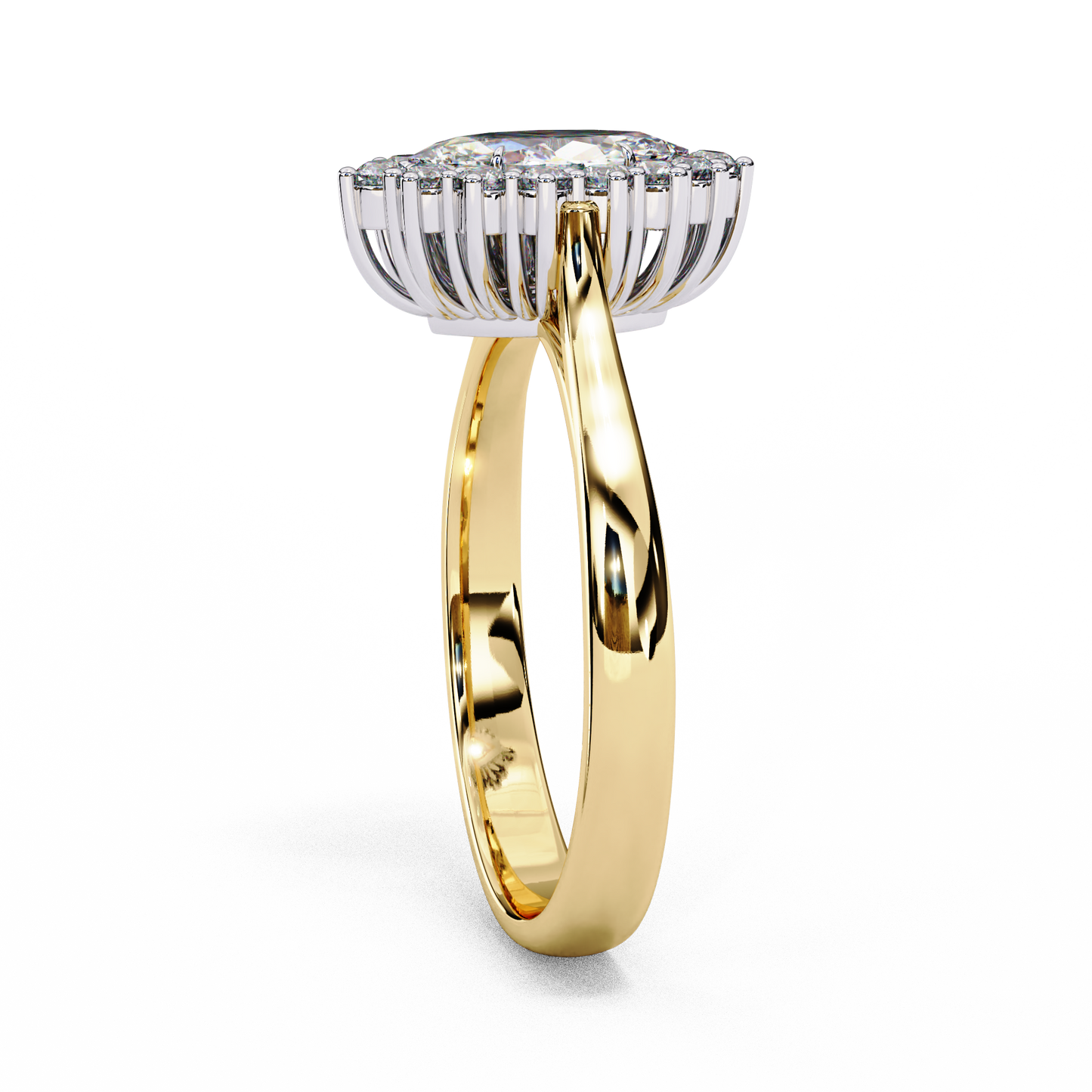 LGD Ring Marquise Stone (0.65ct) In 14K Gold