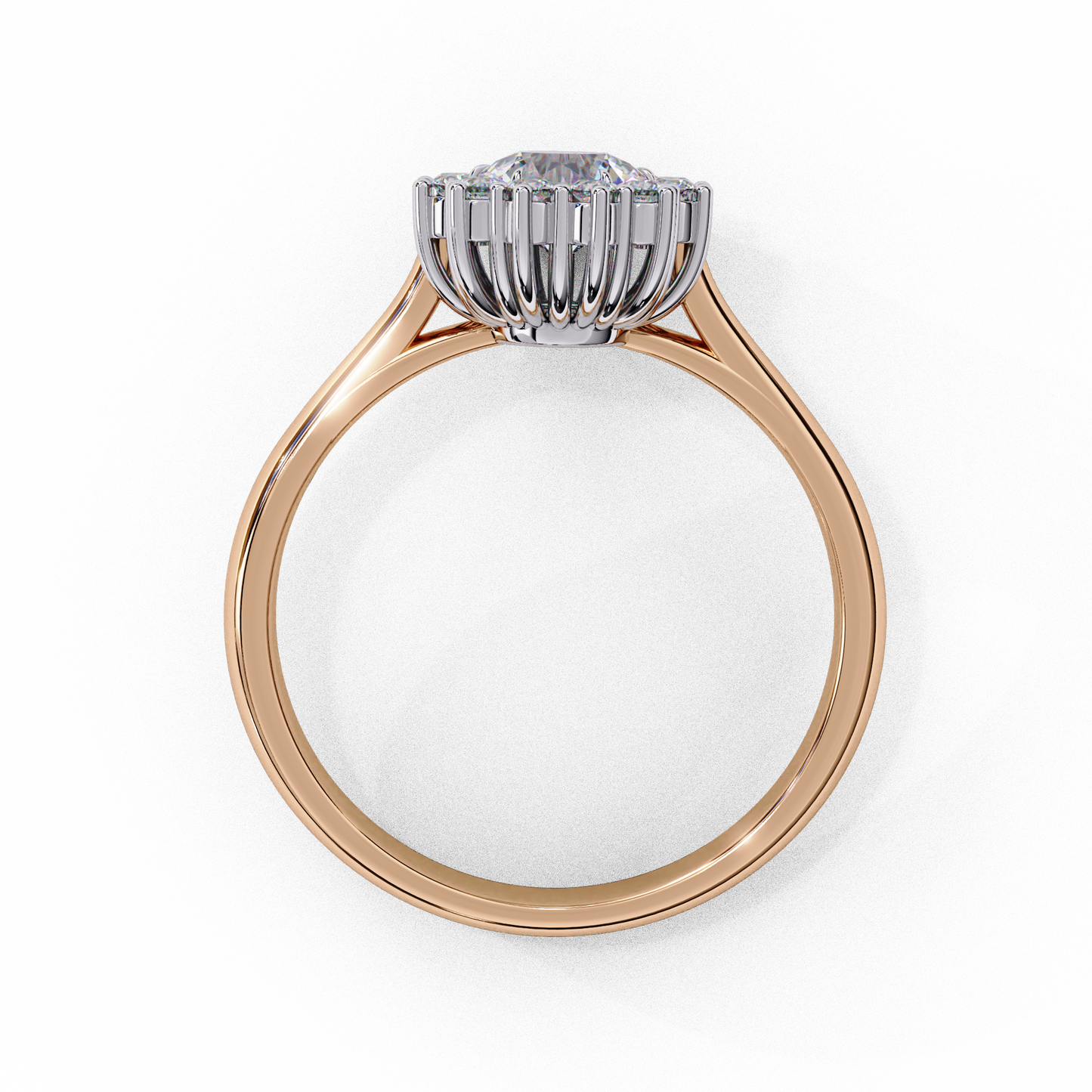 LGD Ring Round Stone (0.65ct) In 14K Gold #LGD-RD-CD030