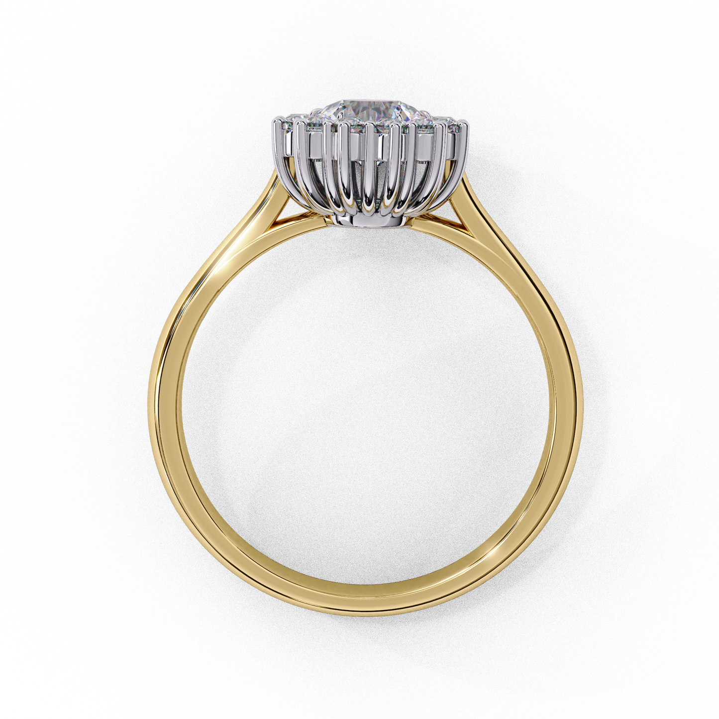 LGD Ring Round Stone (0.65ct) In 14K Gold #LGD-RD-CD030
