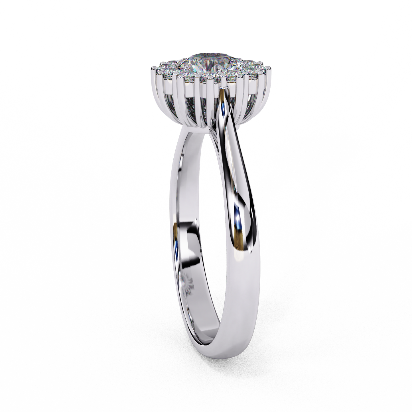 LGD Ring Round Stone (0.65ct) In 14K Gold #LGD-RD-CD030