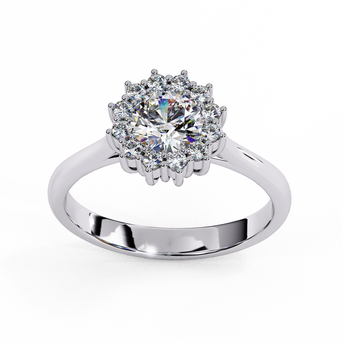 LGD Ring Round Stone (0.65ct) In 14K Gold #LGD-RD-CD030