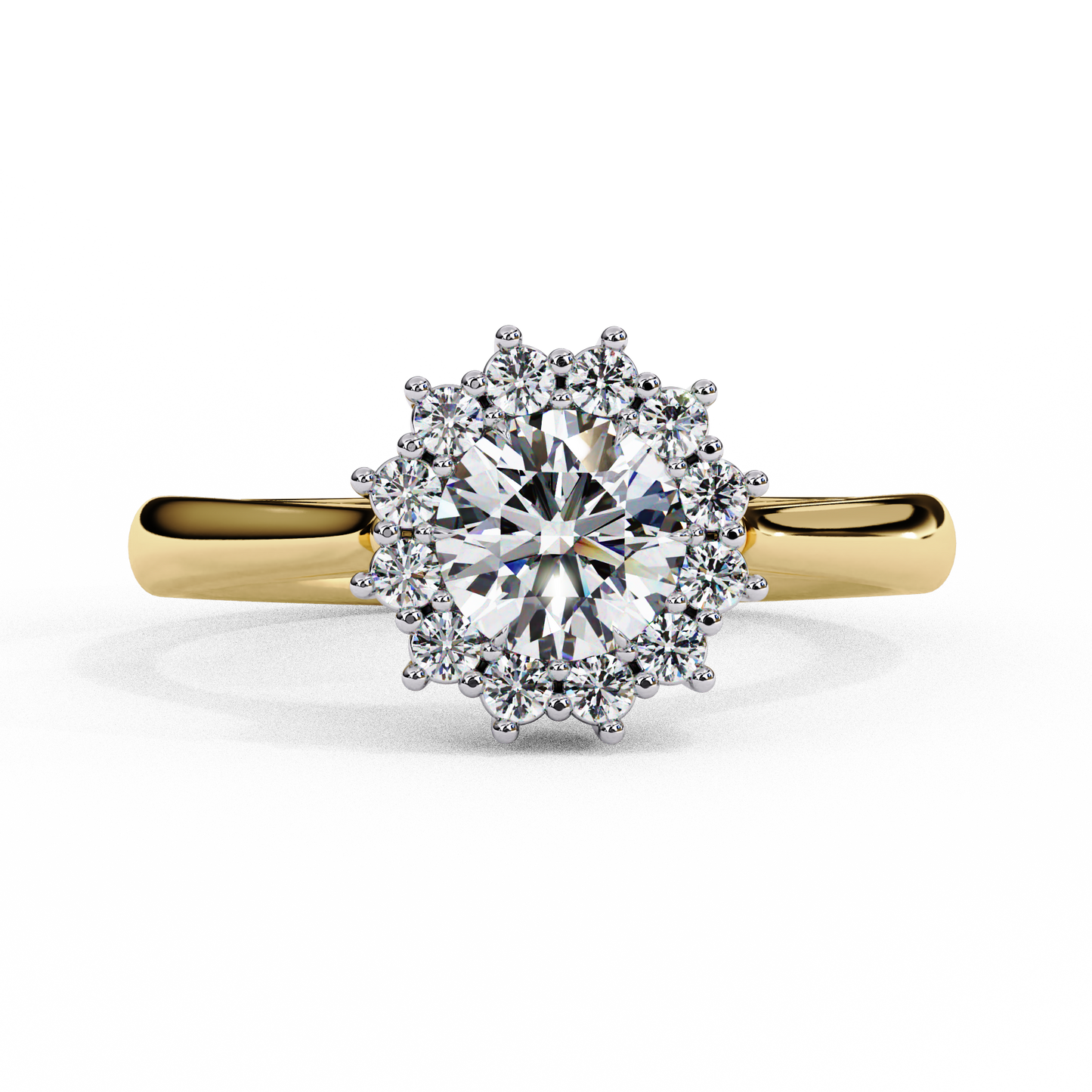 LGD Ring Round Stone (0.65ct) In 14K Gold #LGD-RD-CD030