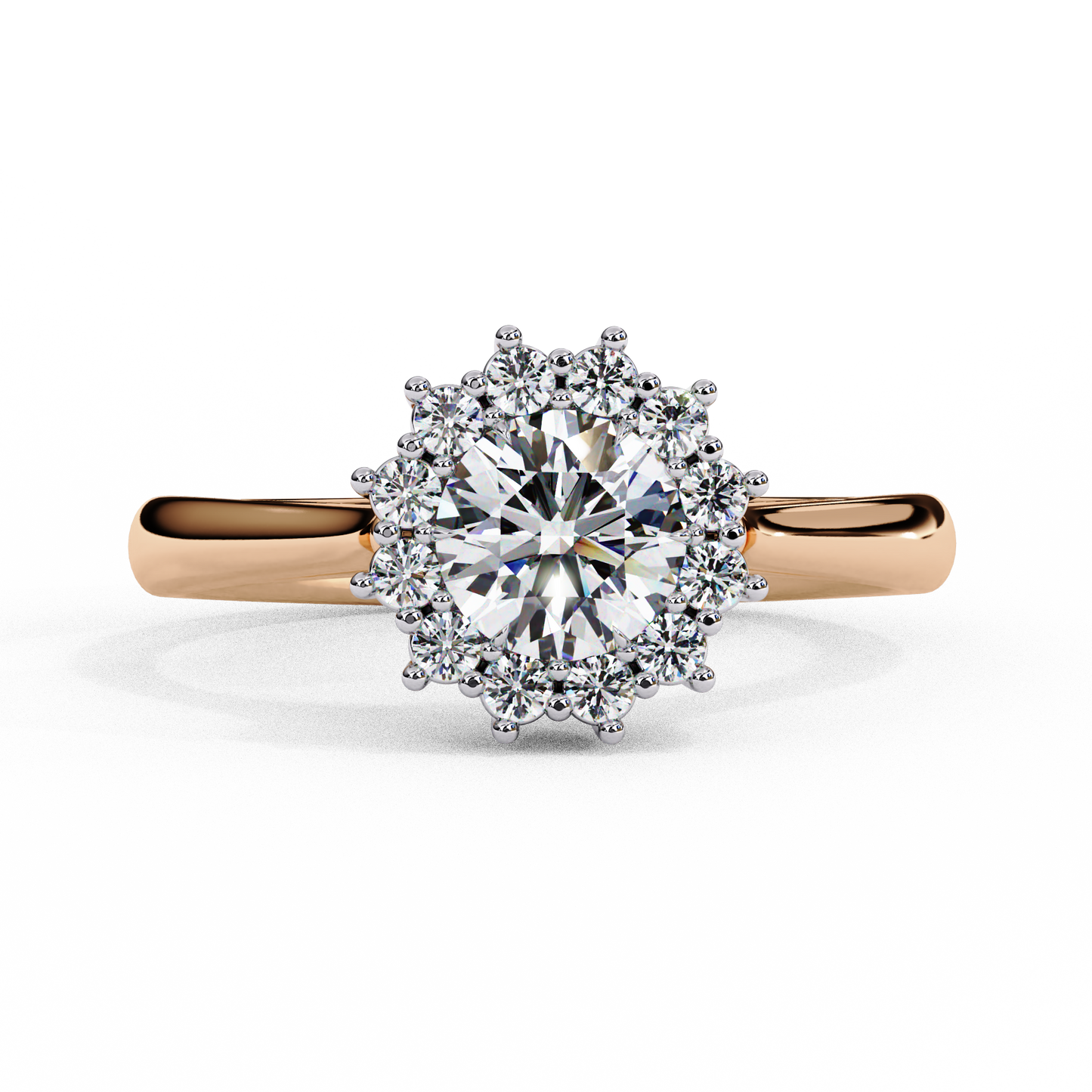 LGD Ring Round Stone (0.65ct) In 14K Gold #LGD-RD-CD030