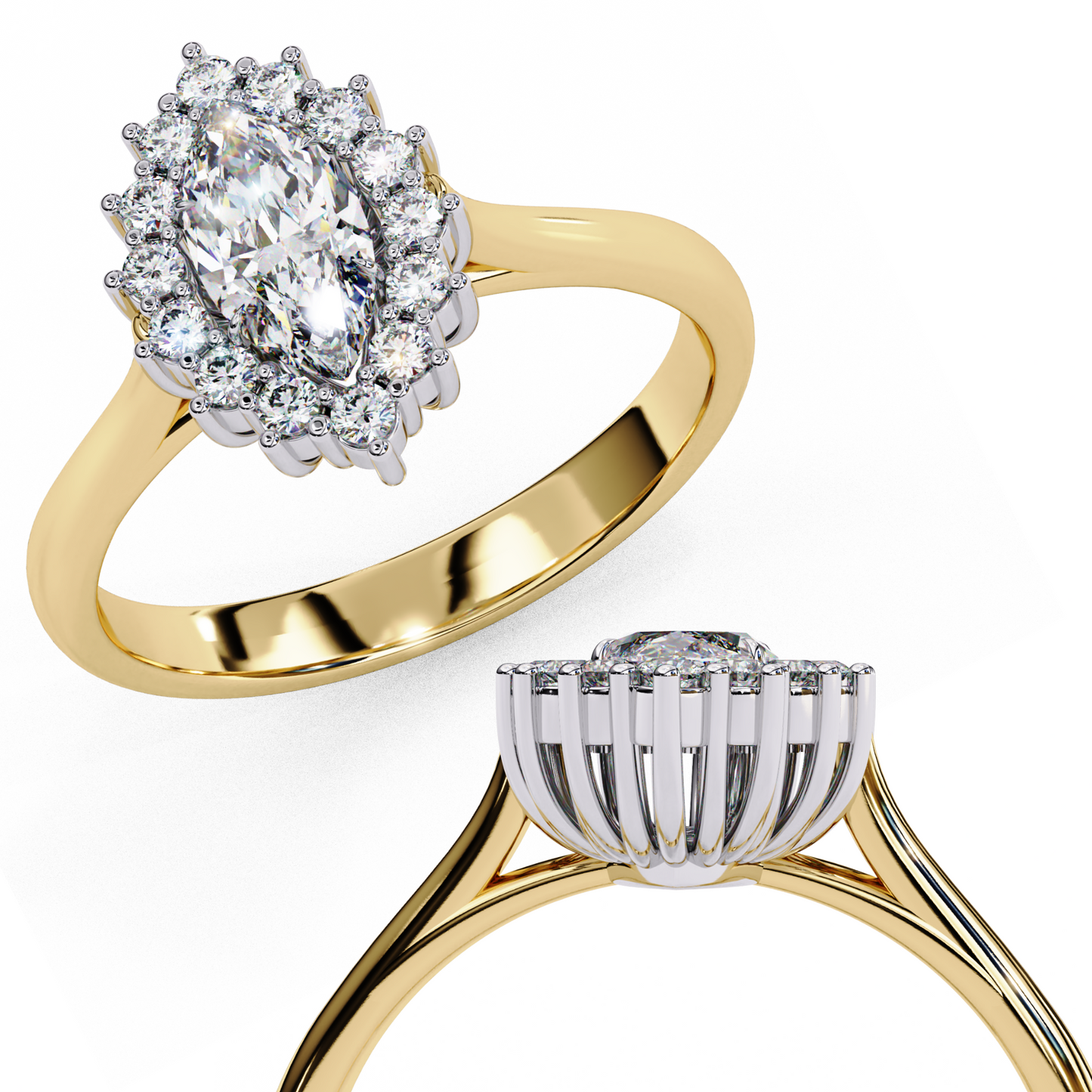 LGD Ring Oval Stone (0.63ct) In 14K Gold #LGD-OV-CD032