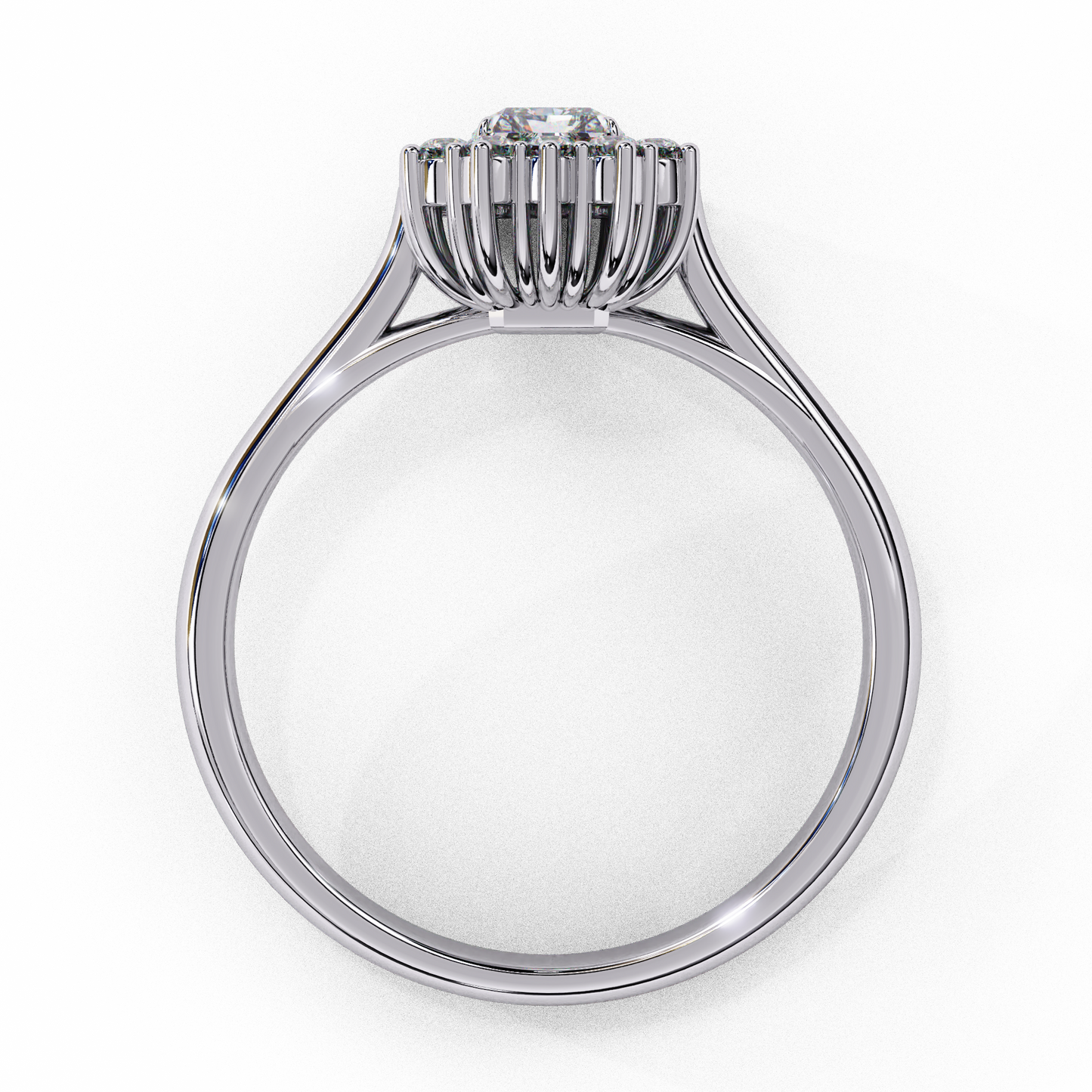 Lab Grown Diamond Ring Emerald Stone (0.77ct) In 14K Gold