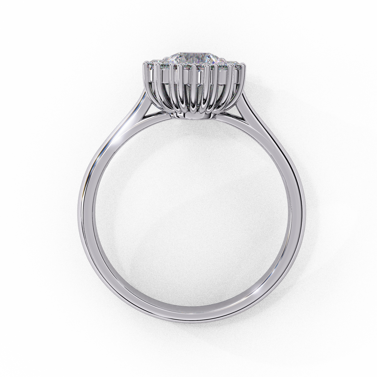 Lab Grown Diamond Ring Pear Stone (0.53ct) In 14K Gold