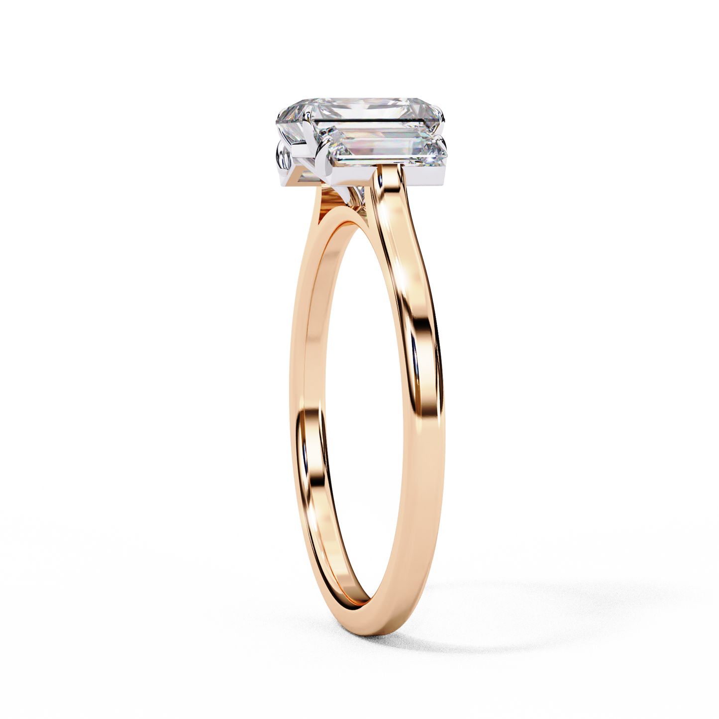 LGD Solitaire Ring Emerald Stone (1.44ct) In 14K Gold