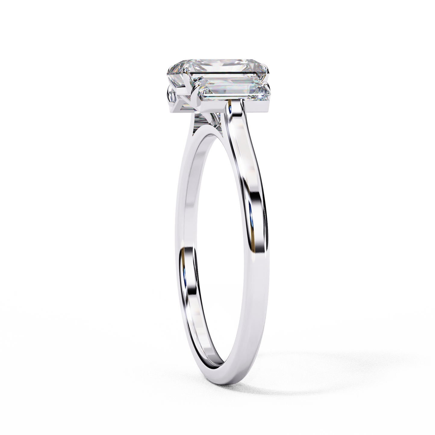 LGD Solitaire Ring Emerald Stone (1.44ct) In 14K Gold