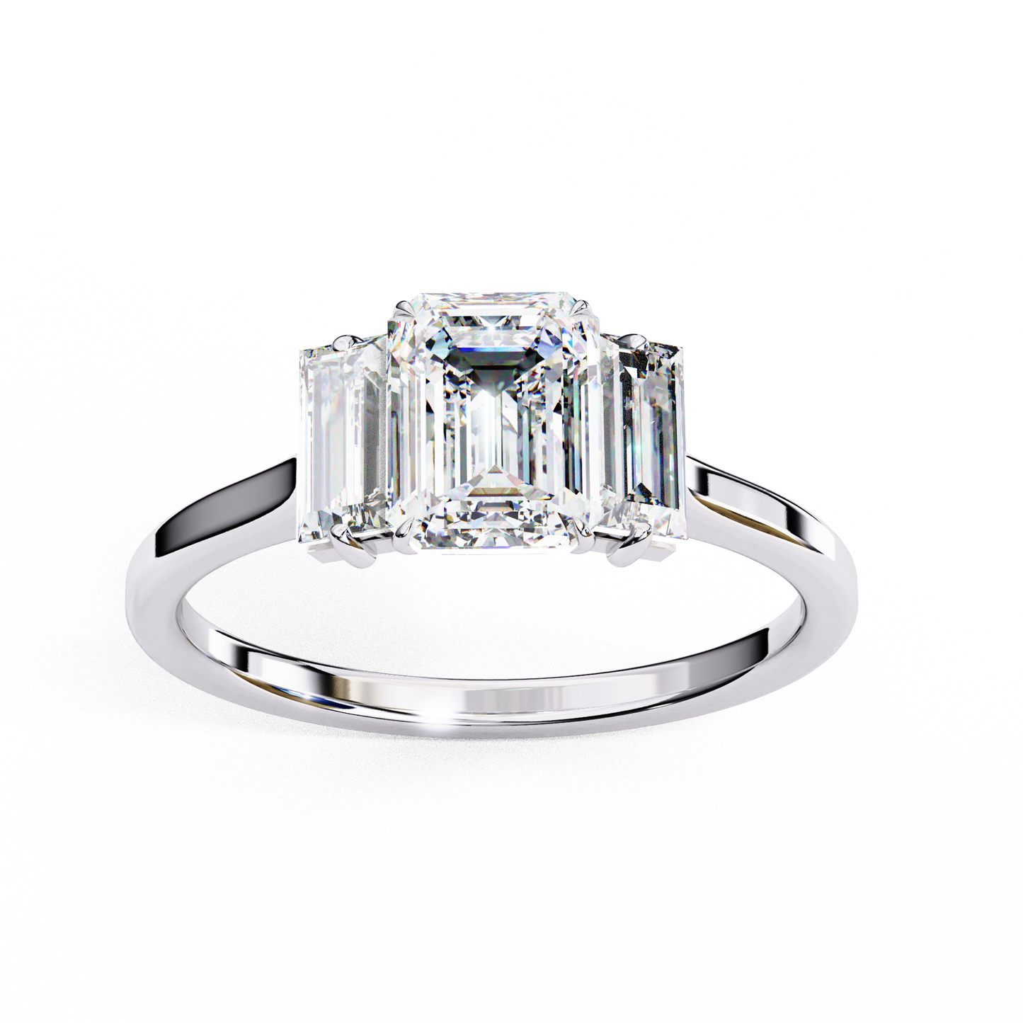 LGD Solitaire Ring Emerald Stone (1.44ct) In 14K Gold